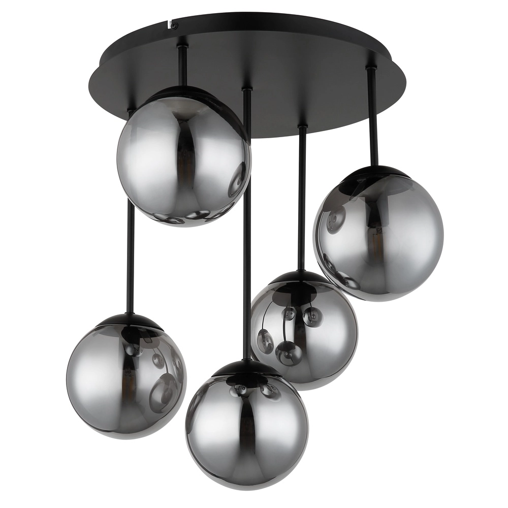 Lampe de plafond à 5 lumières Harmon Noir Globo 9007371592531