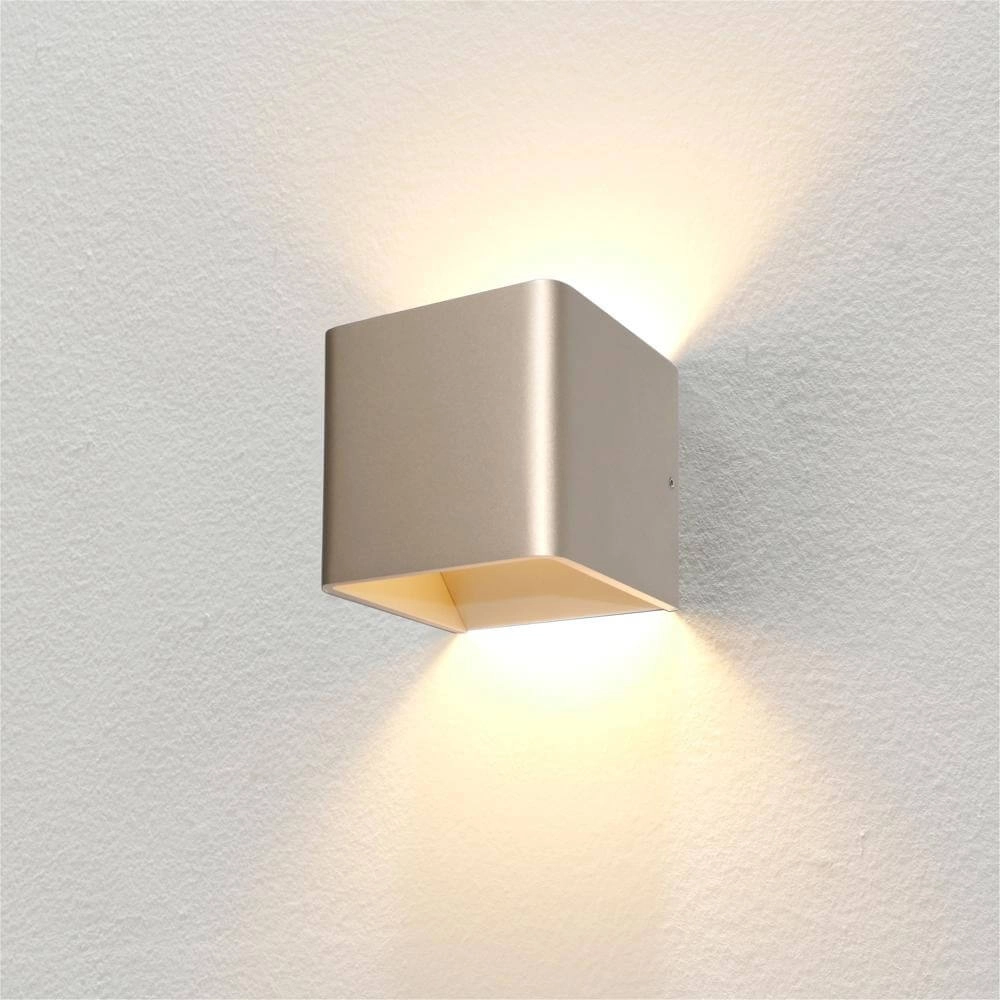 Applique murale carrée Fulda champagne