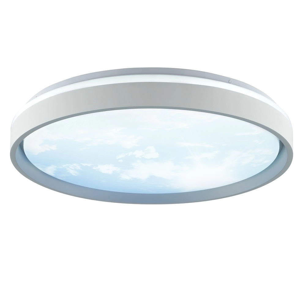 Éclairage de plafond Sky-Dream blanc avec gris Ø 48,5cm Brilliant 4004353473999