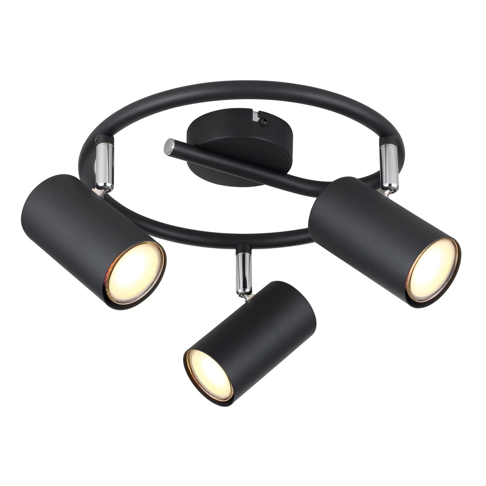 Lampe de plafond à 3 lumières Allvi Noir