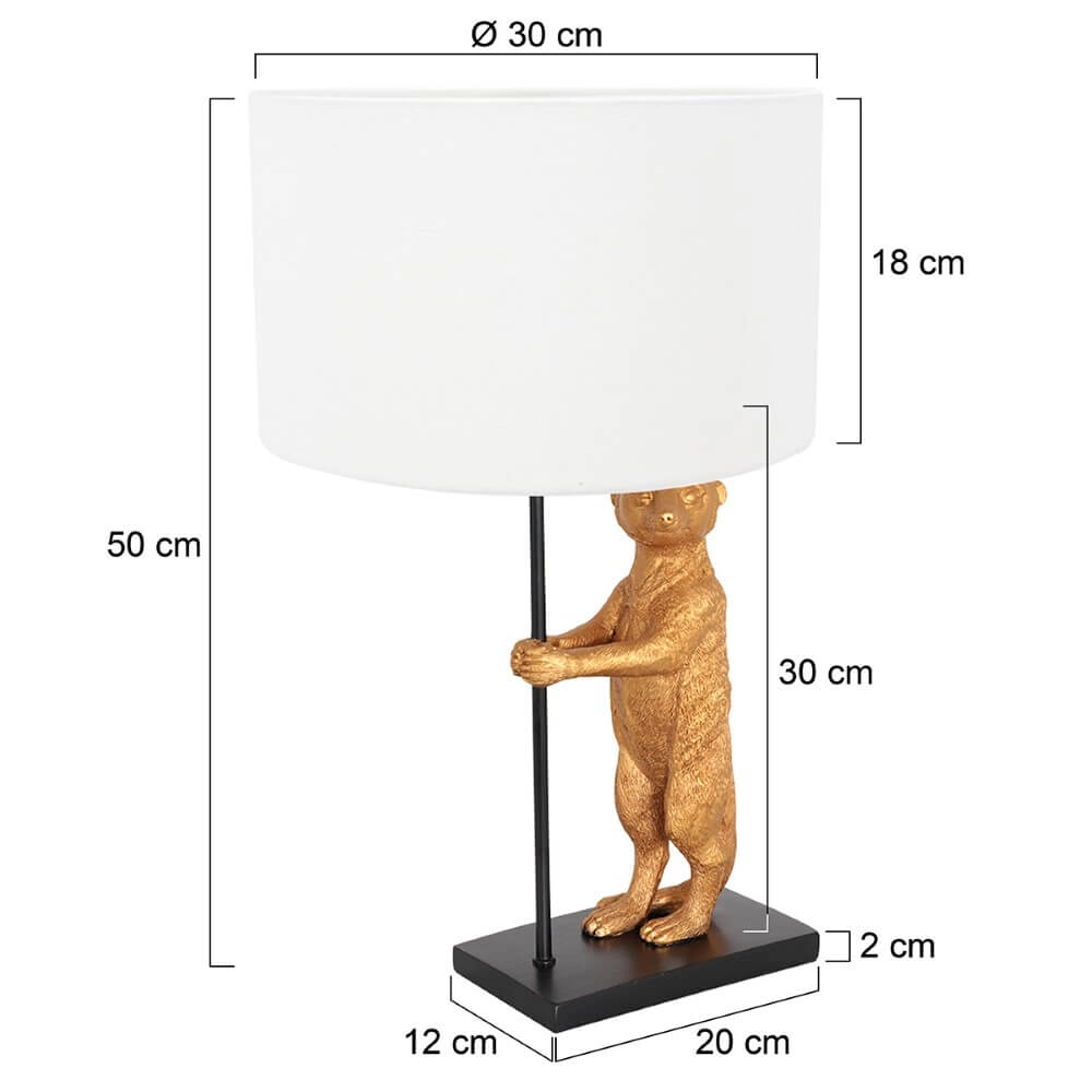 Lampe de table Animaux avec abat-jour en lin sable Steinhauer 8712746151817