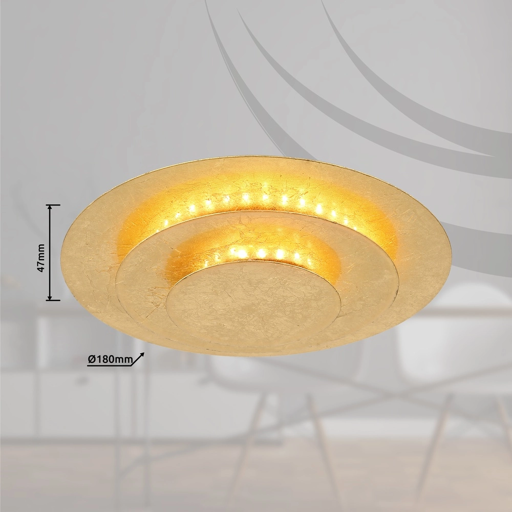 Lampe de plafond dorée Heda Ø 18 cm Globo 9007371458523