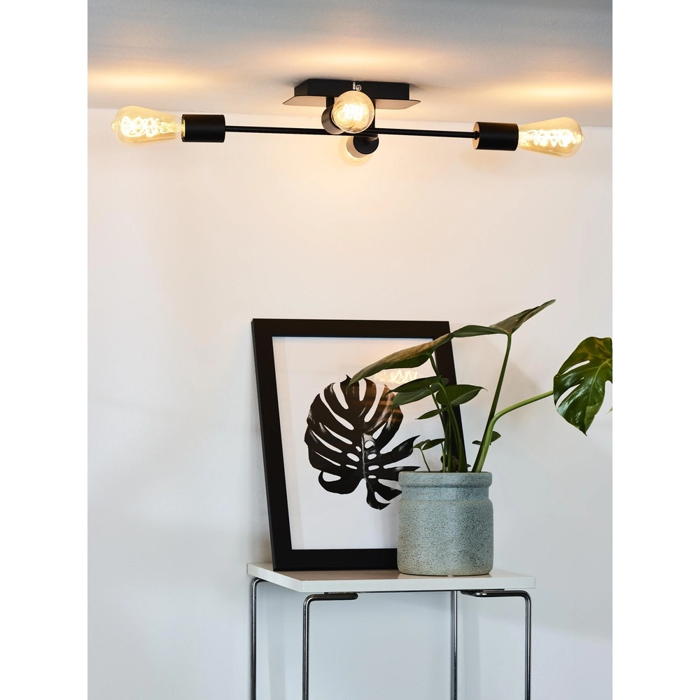 Lampe de plafond Lester Noir à 4 lumières Lucide 5411212211026