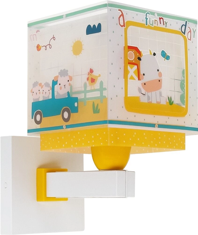 Applique chambre d'enfant My Farm jaune avec du blanc Applique chambre d'enfant My Farm jaune avec du blanc