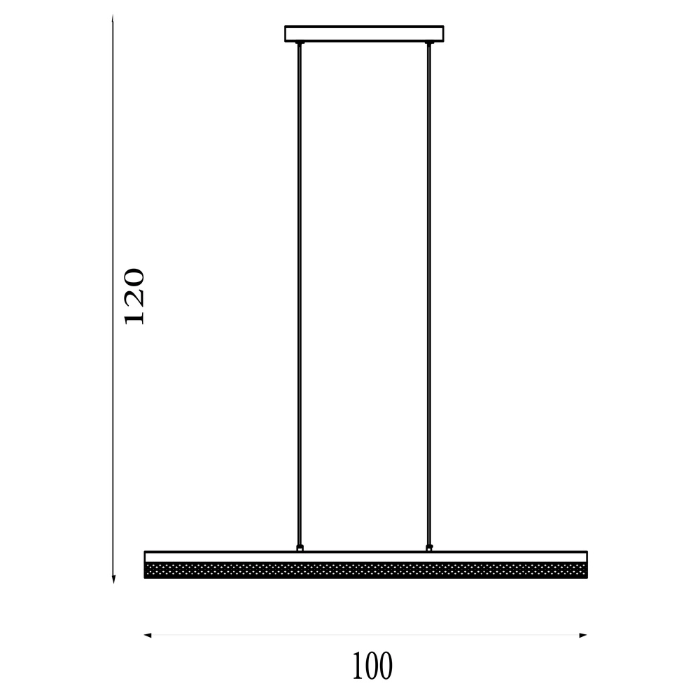 Suspension Madeleine Or 100cm Searchlight 5053423299969