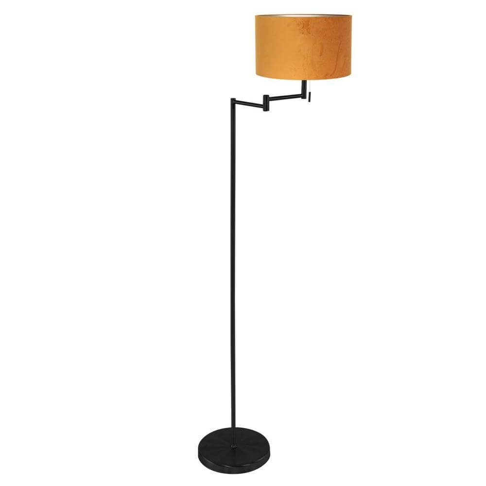 Lampadaire Bella Noir avec capuche doré