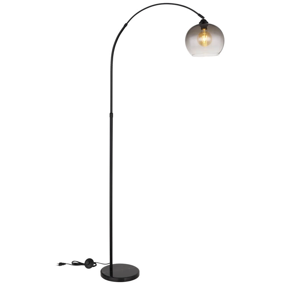 Lampe à arc noir Newcastle Ampoule Verre Fumé Globo 9007371454228