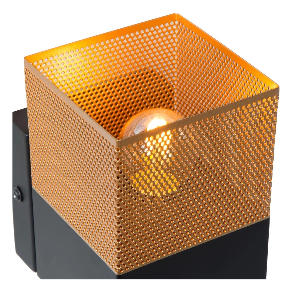 Lampe murale de conception Renate noir avec or Lucide 5411212211286