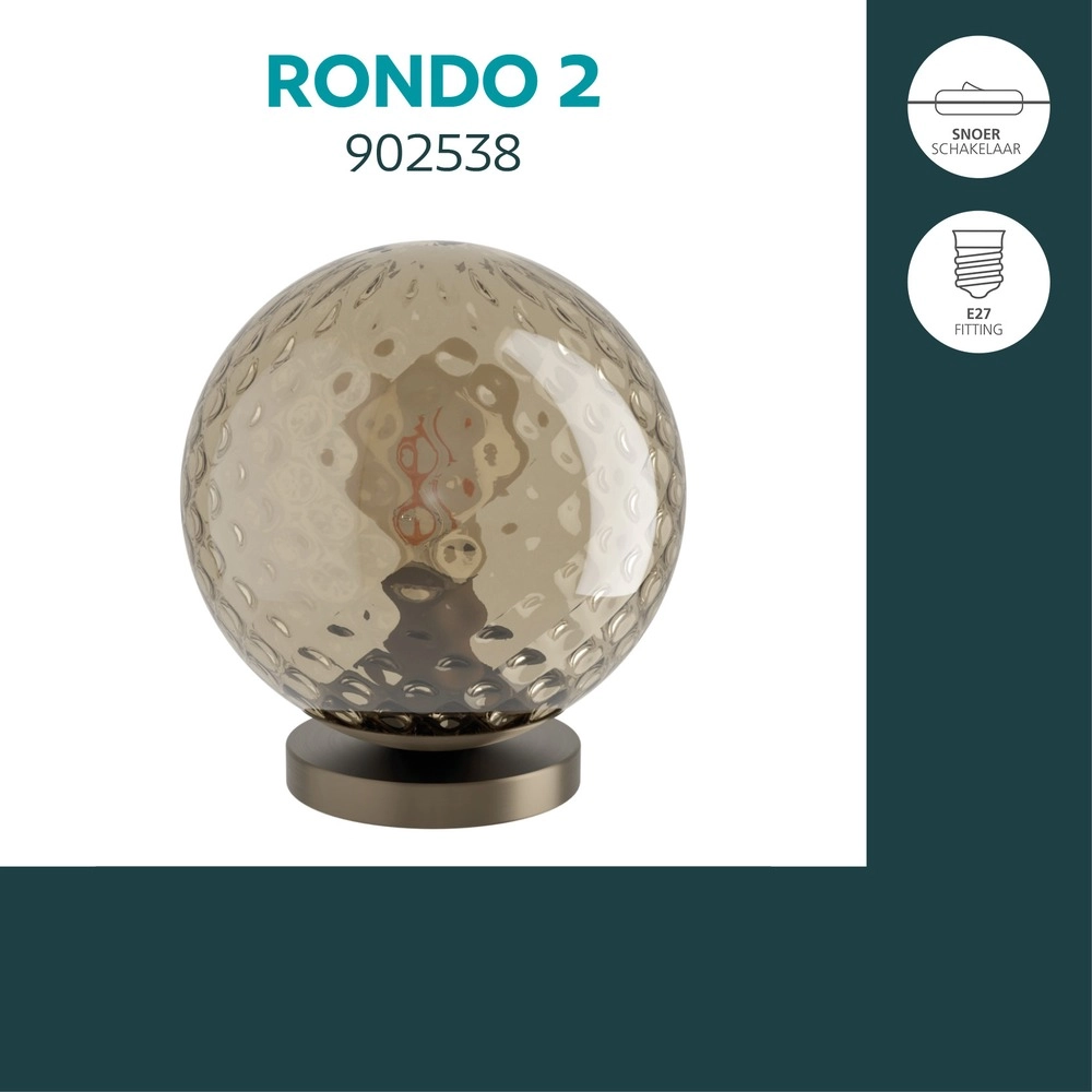 Lampe de table Rondo 2 Bronze foncé Eglo 9008606390229
