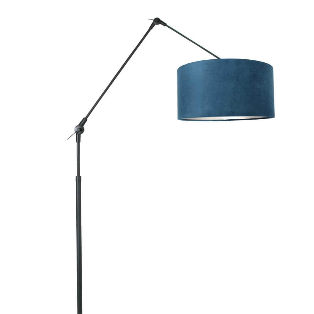Lampadaire noir Prestige Chic avec capuche bleue Steinhauer 8712746147278
