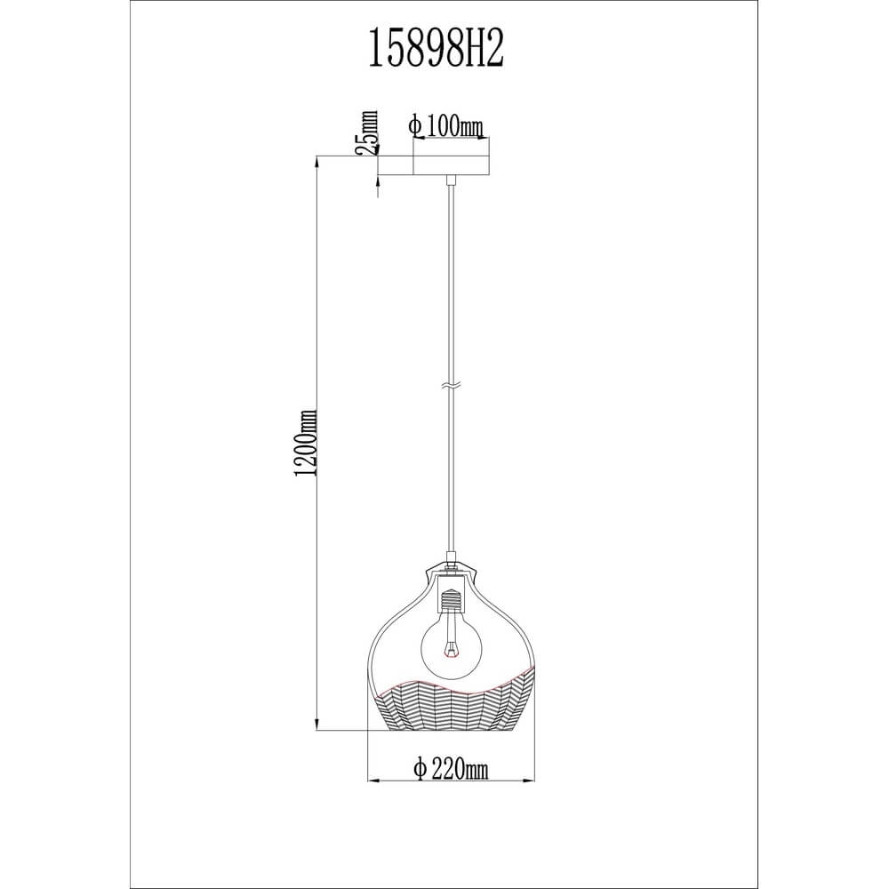 Suspension Jessica avec verre rose Ø 18cm Globo 9007371484119