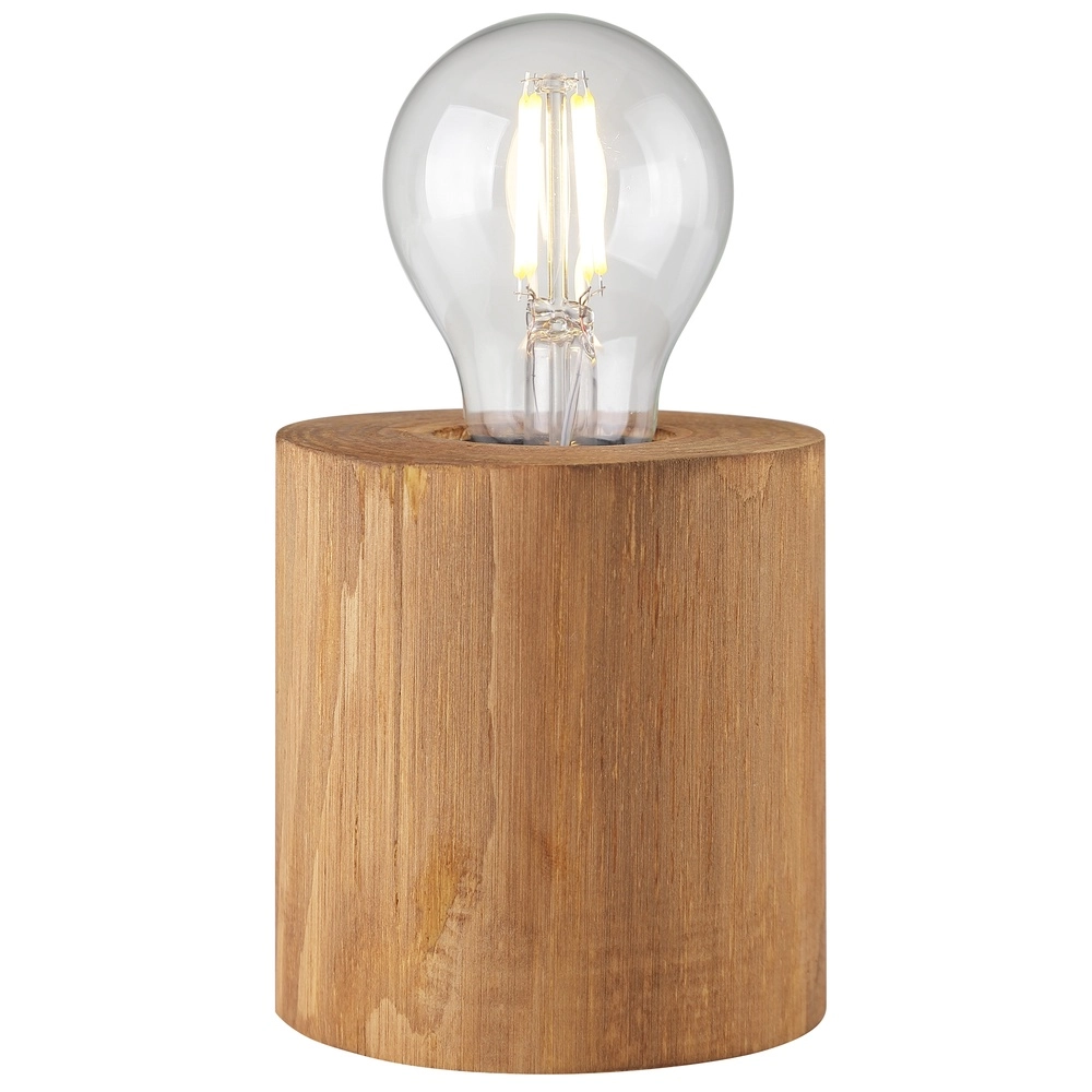 Lampe de table naturelle Woodra Bois sans source lumineuse