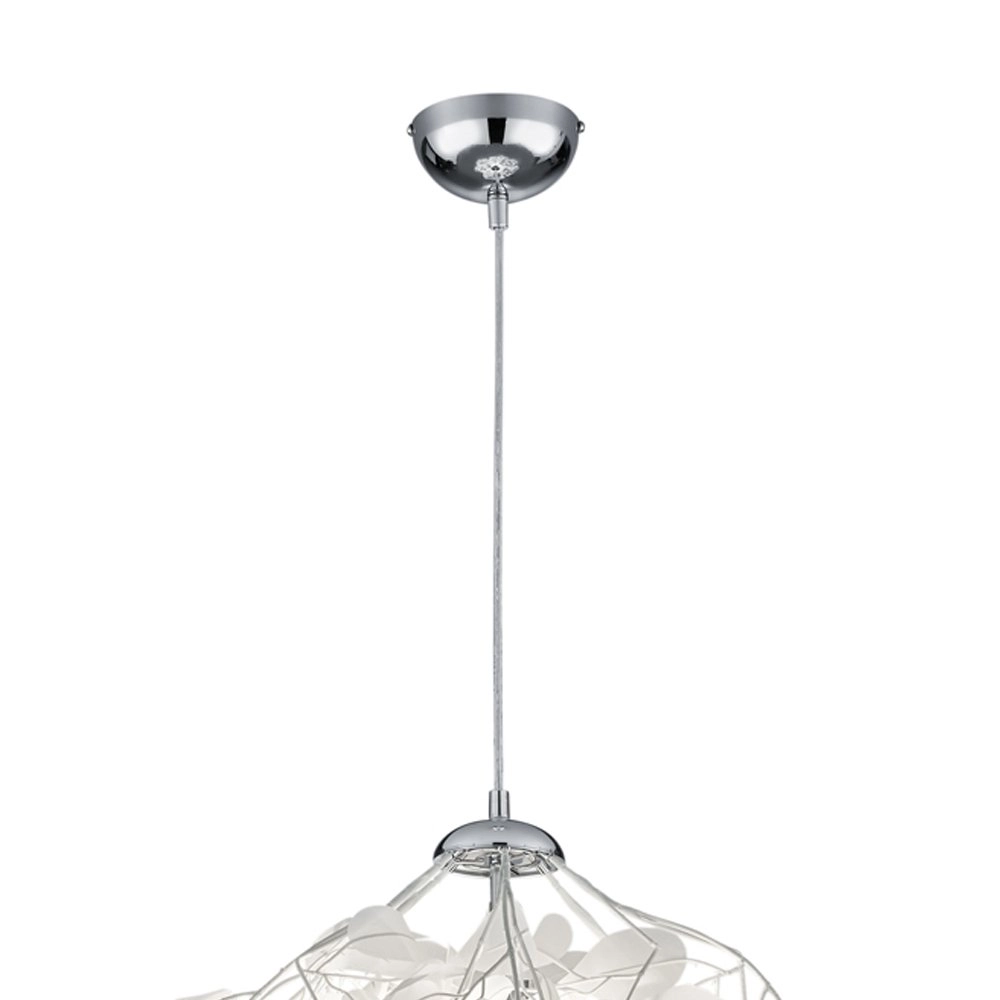 Lampe à suspension Leavy Abat-jour gris 38 cm Trio 4017807301984
