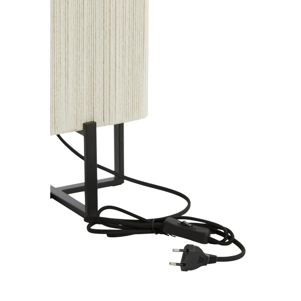 Lampe de table Wyn 50,5 cm - corde crème avec noir Light & Living 8717807792558
