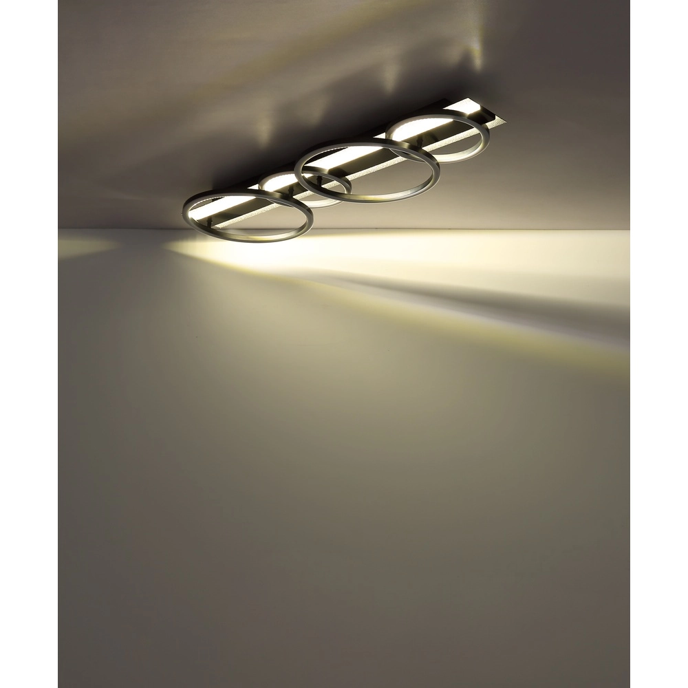 Lampe de plafond noire Norberto 4 anneaux Globo 9007371575831