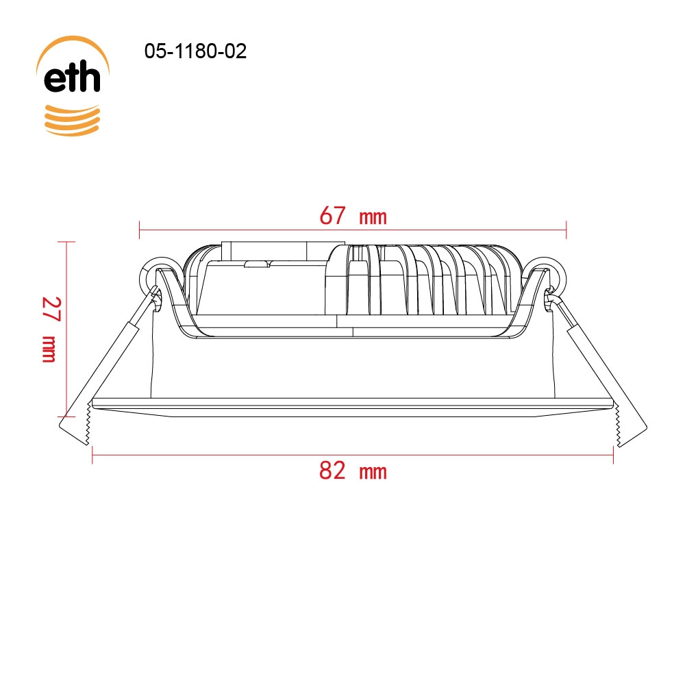 Projecteur encastré à conduit Ronin IP44 - brun anodique ETH 8720195311188