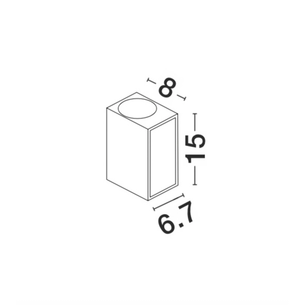 Projecteur angulaire Nero Blanc de haut en bas Lyora 5212017417442