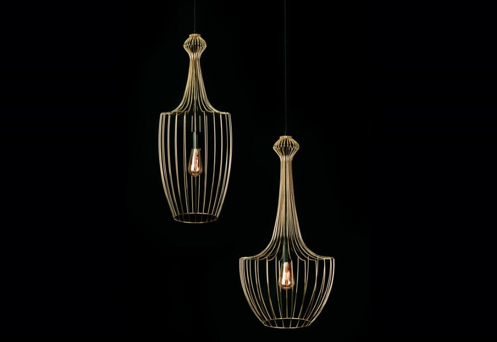 Lampe fil doré Luksor Ø 37 cm Lyora 5903139885393