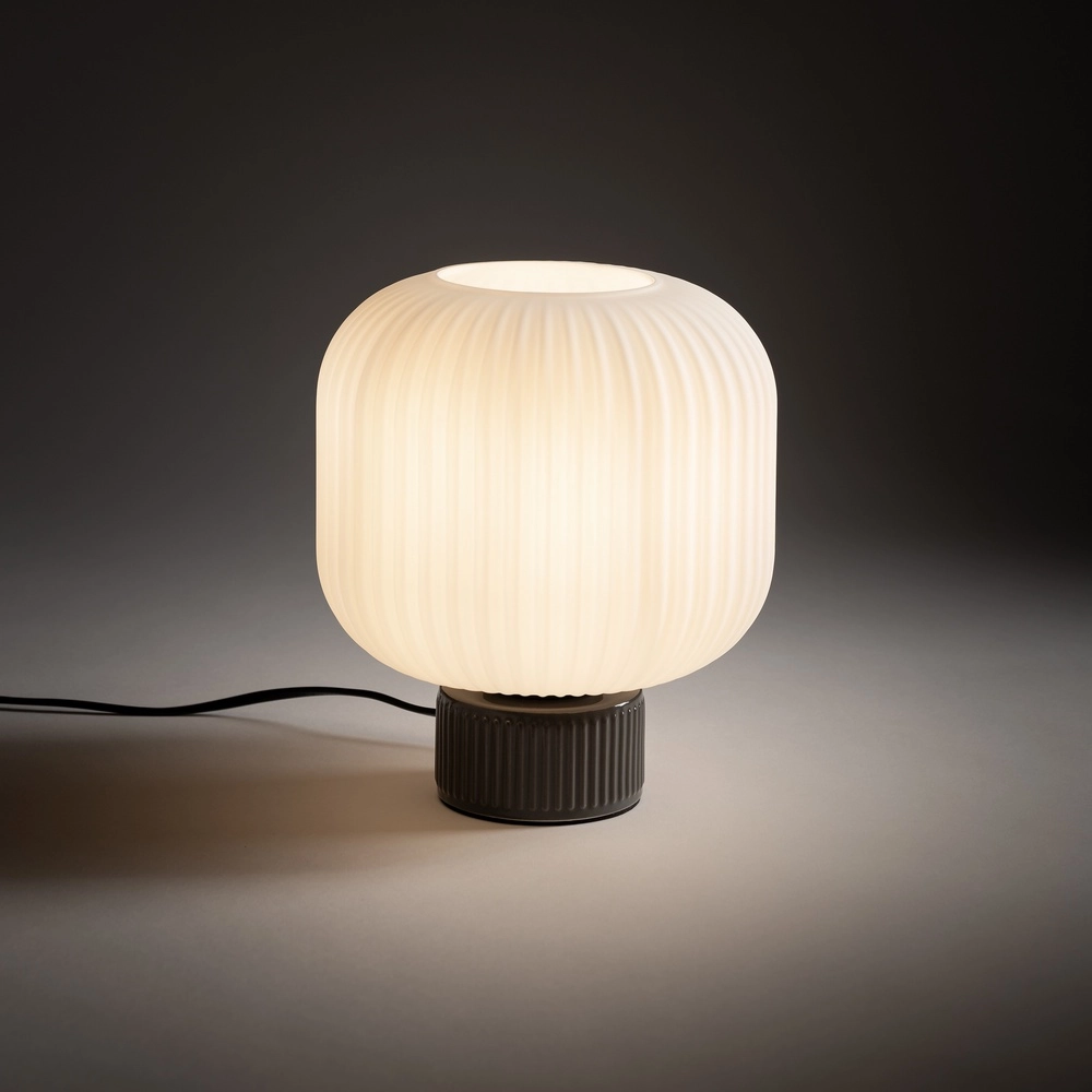 Lampe de table Aurora gris Ø 20cm Lyora 5903139119733