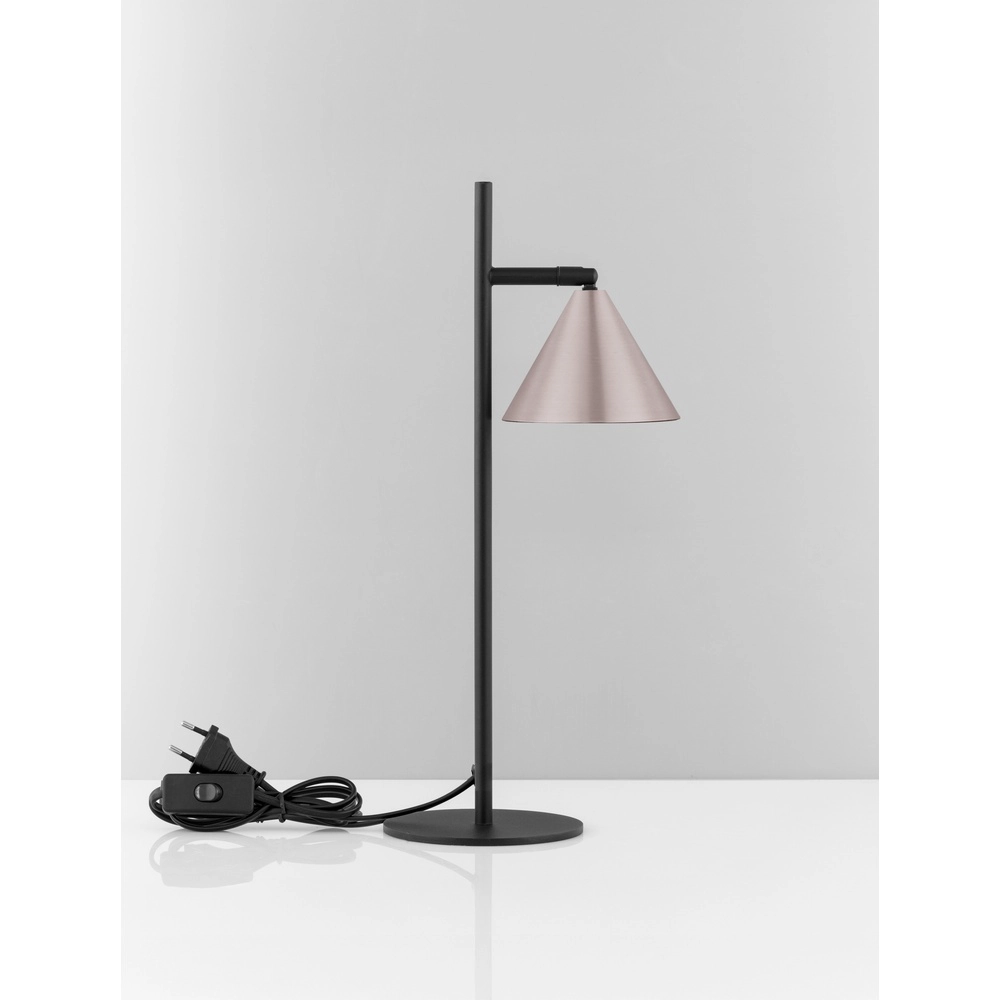 Lampe de table Conico noir avec brun café Lyora 5212017475466