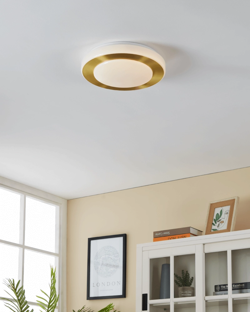 Lampe de salle de bain en laiton Led Carpi Ø 30 cm Eglo 9008606240623