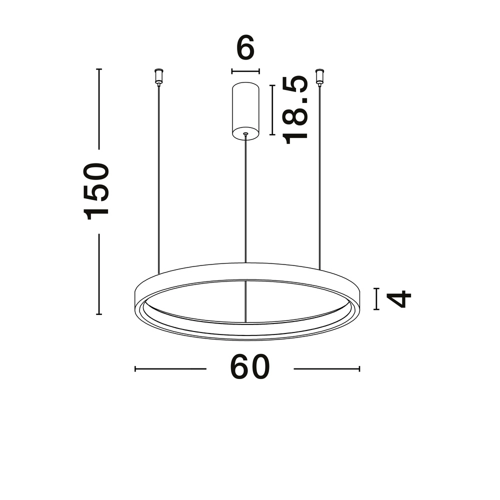 Suspension élégante Perrine Ø 60cm marron café Lyora 5212017438935
