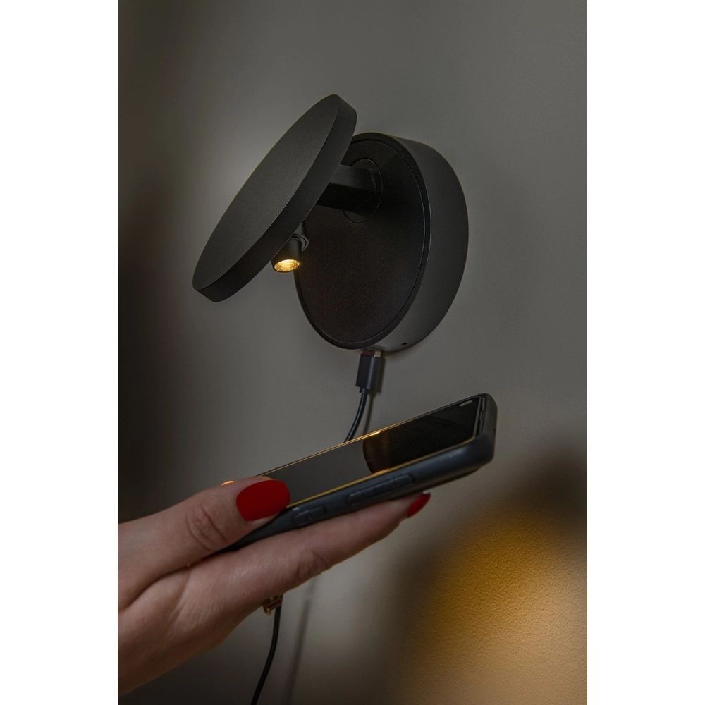 Lampe murale de conception Ufor Noir Premium by Lucide 5411212570116