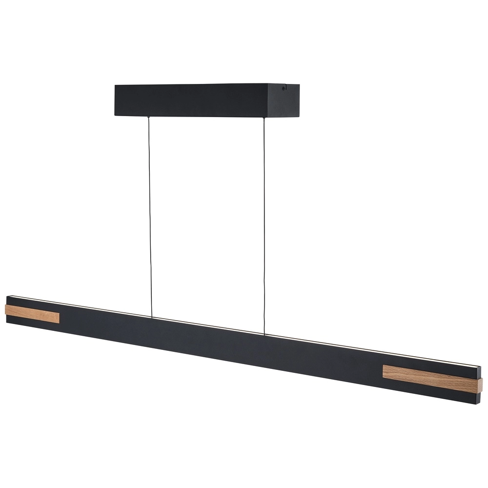 Lampe suspendue élégante Streamline noir avec bois Brilliant 4004353463631
