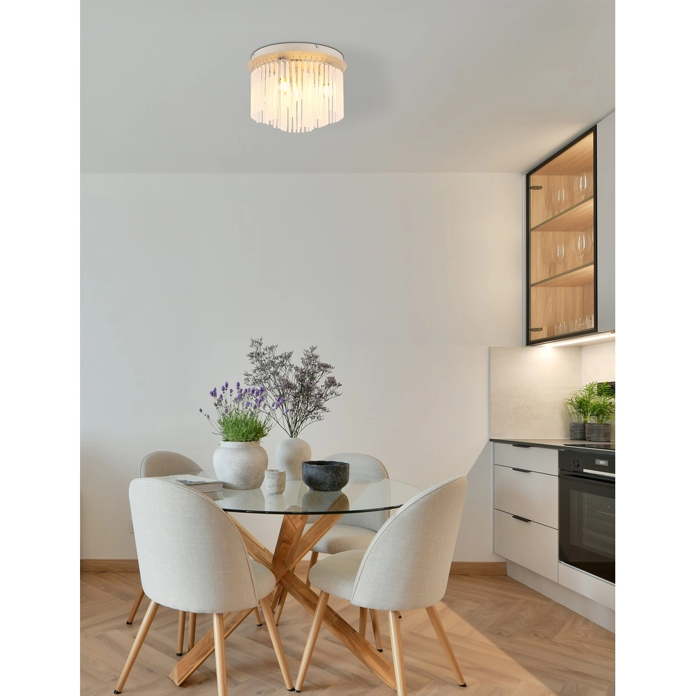 Plafonnier Gorley brun sable avec verre Ø 32cm Globo 9007371575718