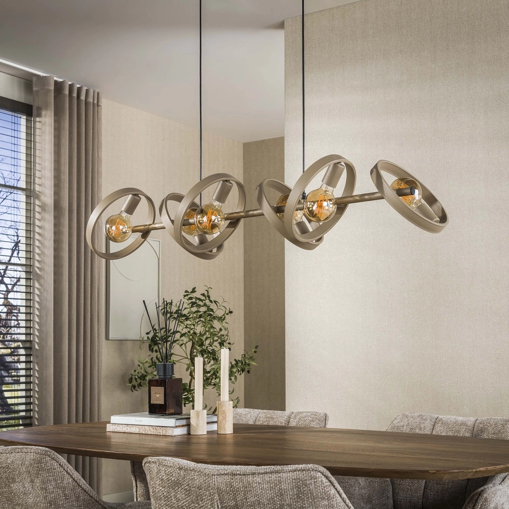 Table à manger à anneaux suspendus Hover sable - Ø 26cm Lyora 8716803513358