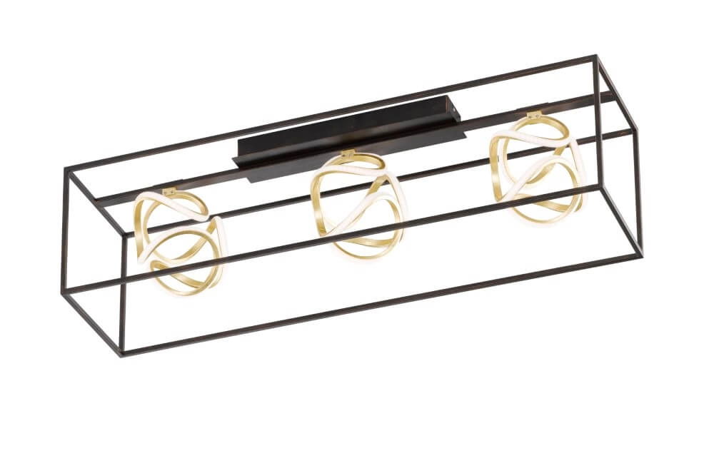 Plafonnier design Gesa noir avec de l'or Plafonnier design Gesa noir avec de l'or