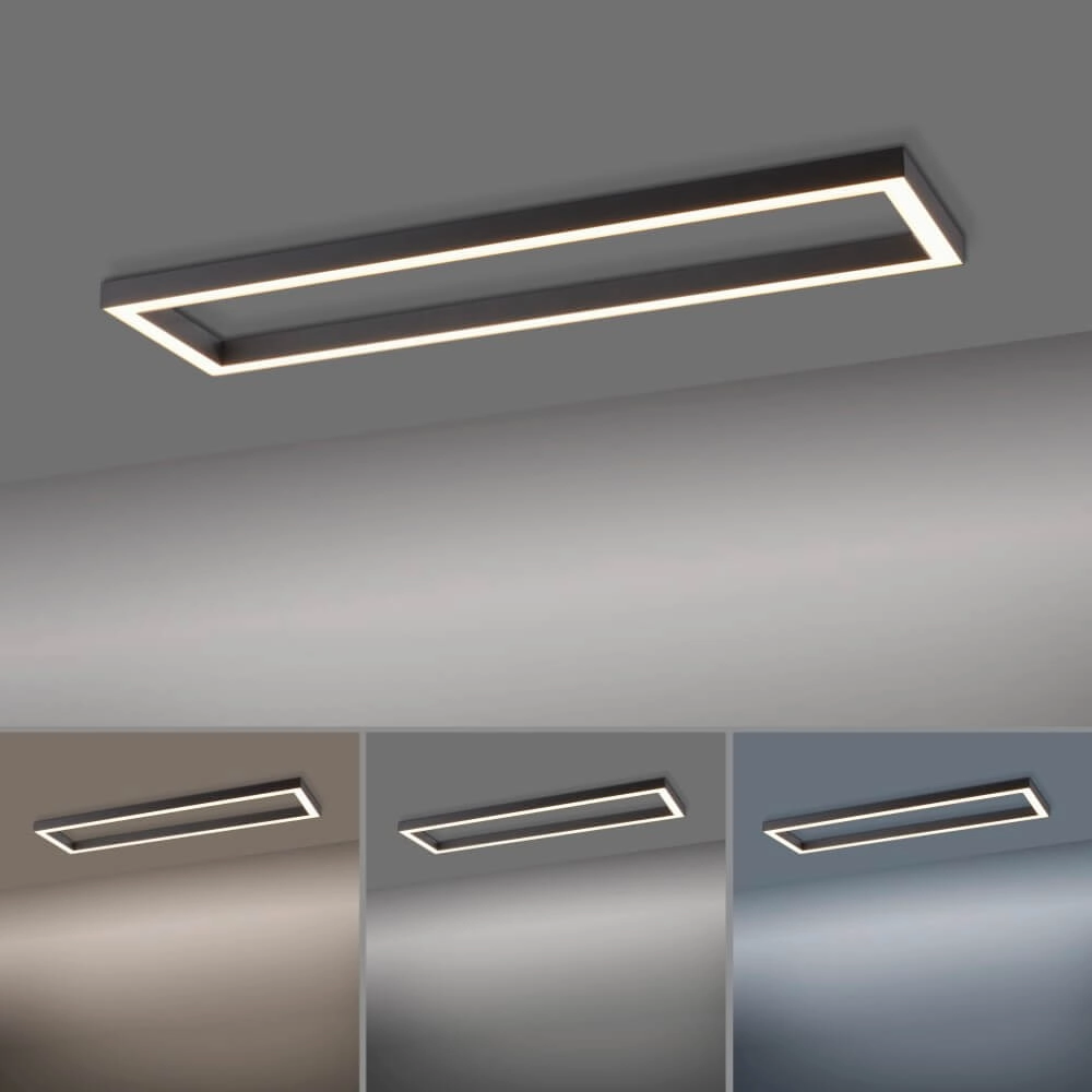 Plafonnier rectangulaire Pure Lines Square anthracite Paul Neuhaus 4012248357941