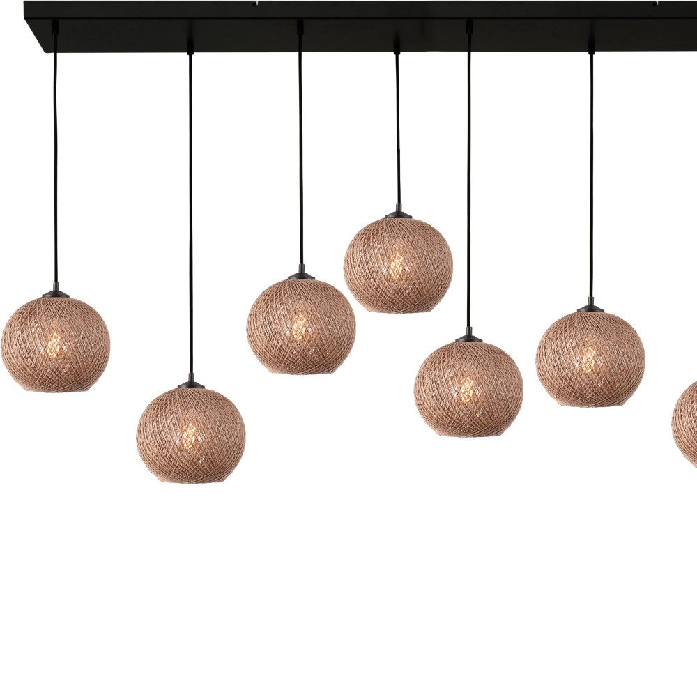 Lampe suspendue à 8 lampes Corda rotin Ø 20cm Masterlight 8718121353715