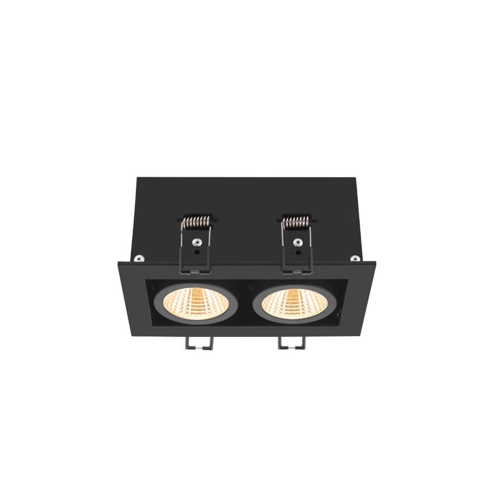 Spot LED encastrable carré Kadux Double 2x LED - noir - 3000K SLV 4024163279109