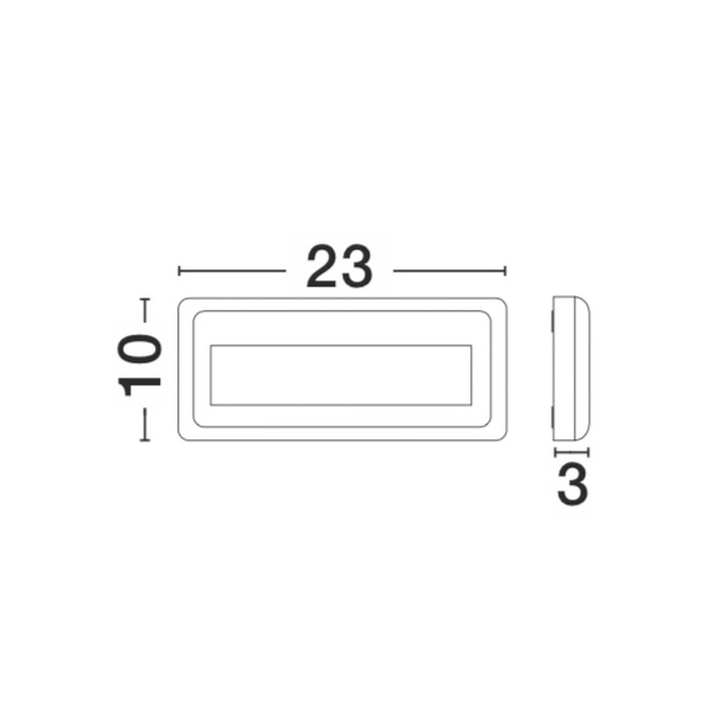 Applique murale Pulsar rectangle gris Lyora 5212017413079