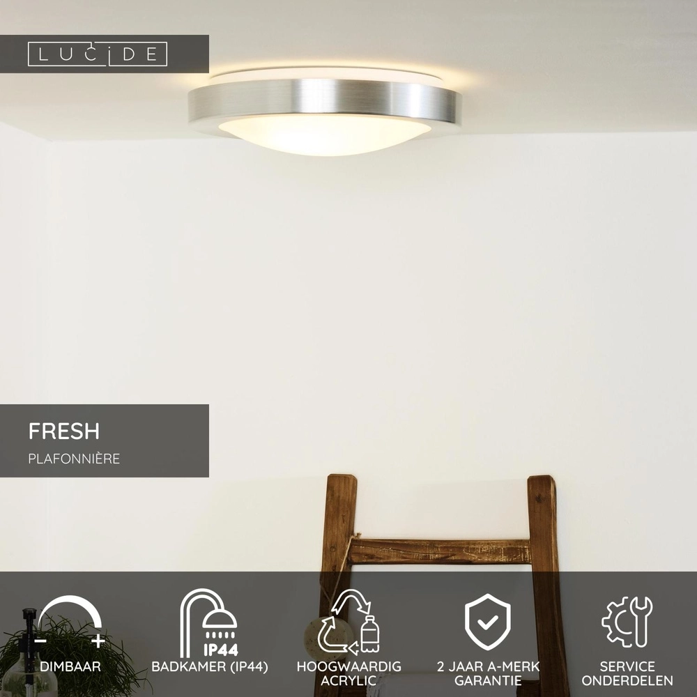 Éclairage de plafond Fresh Ø 35cm chromé Lucide 5411212790538