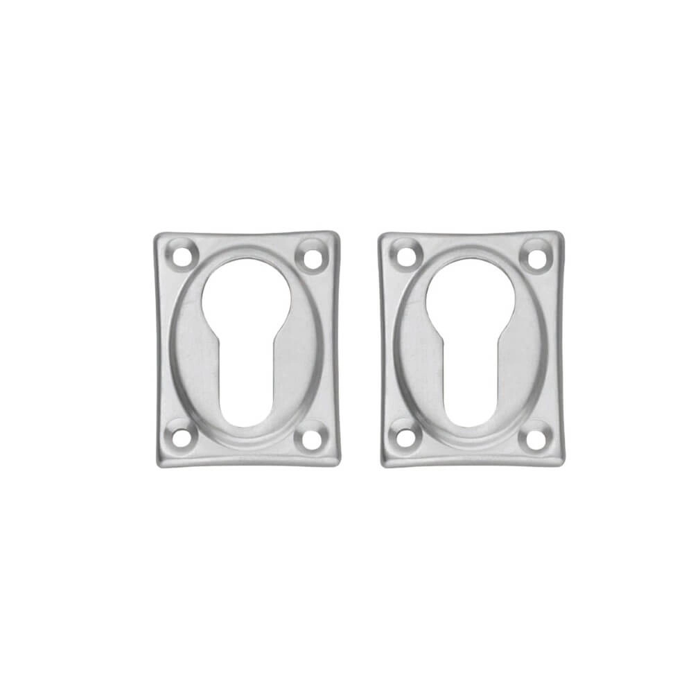 Lot de 2 rosaces clés Tira Rectangle Chrome Lot de 2 rosaces clés Tira Rectangle Chrome