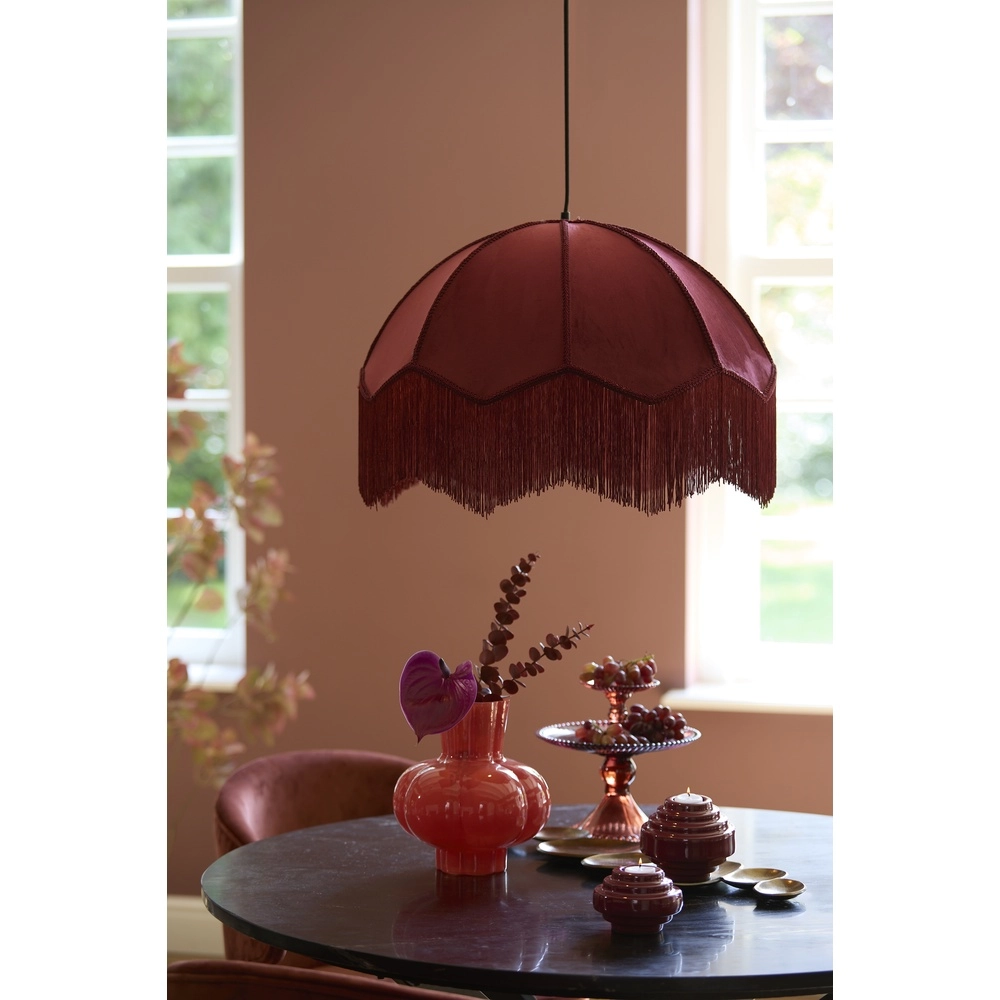Lampe suspendue Malacia Ø 50 cm - velous bordeaux Light & Living 8717807759278