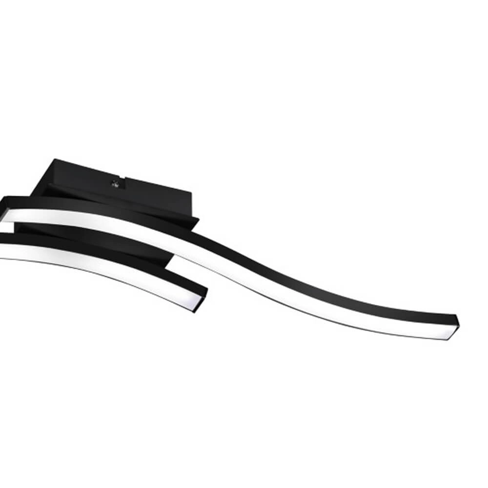 Plafonnier design Route 2 lumières noir Trio 4017807471267
