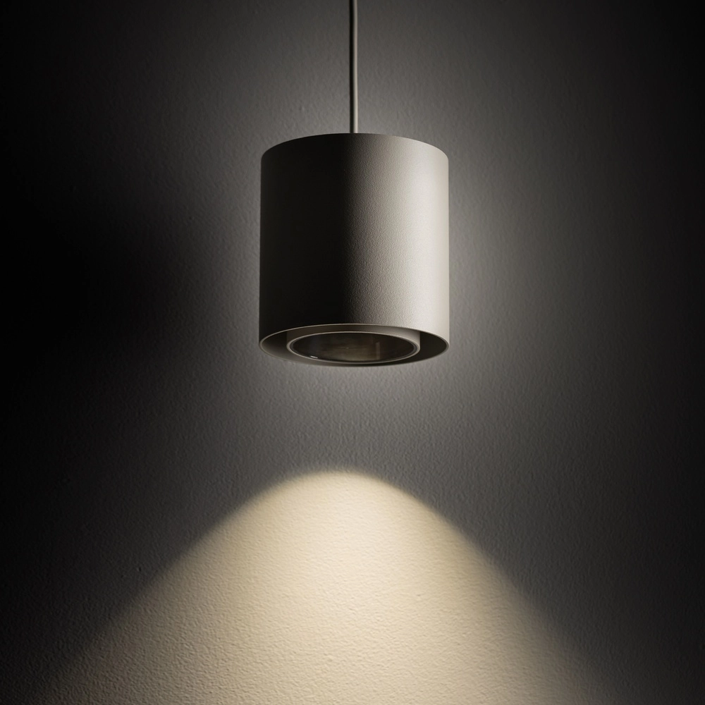 Lampe pendante moderne Point Duo gris Ø 13cm Lyora 5903139115131