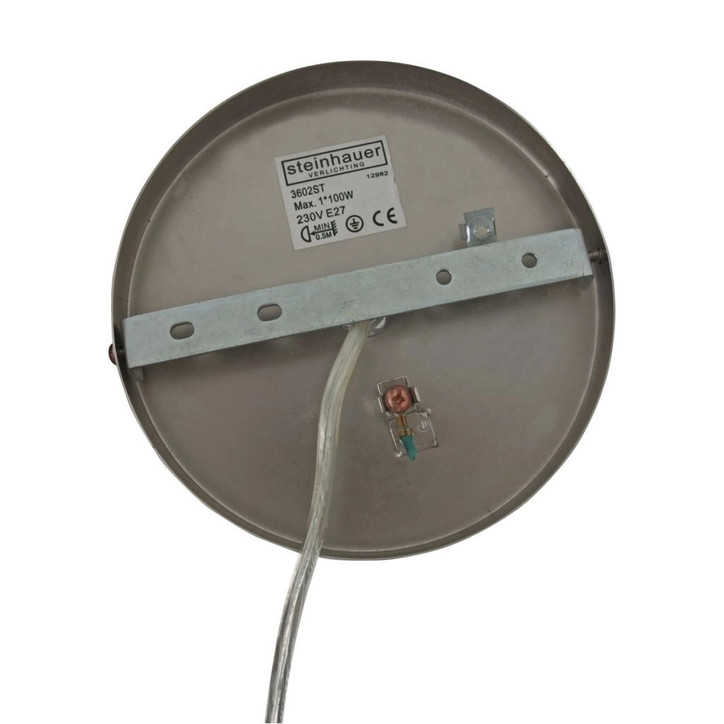 Lampe pendante noire Vela Lino Ø60cm Steinhauer 8712746182675