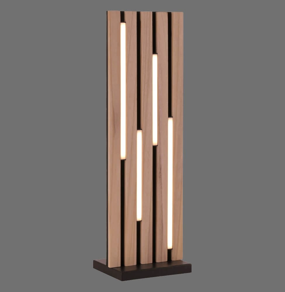 Lampe de table en bois Q-Akustik réglable Paul Neuhaus 4012248385395