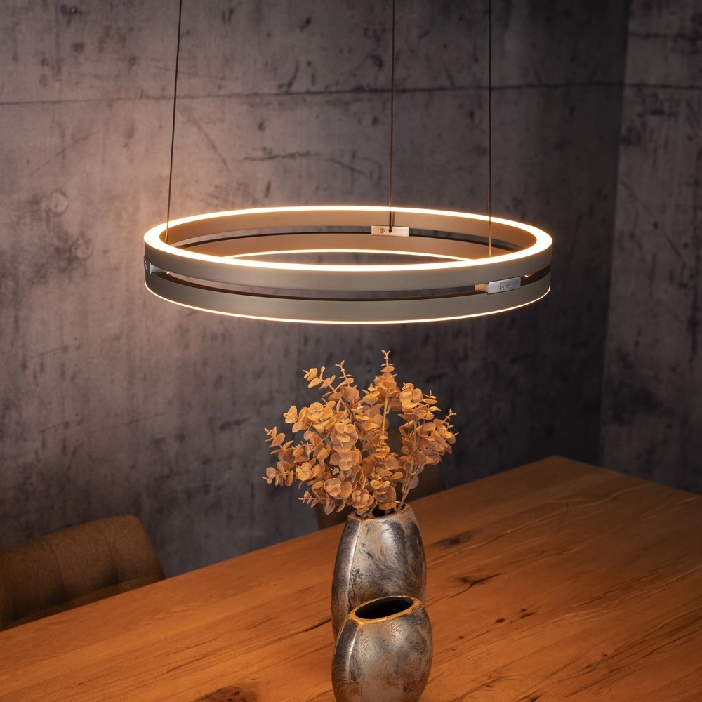 Lampe suspendue de bureau Pure E-Loop bronce - Ø 50 cm Paul Neuhaus 4012248398357