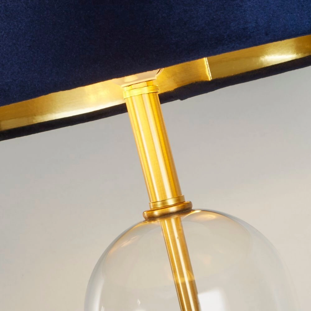 Lampe de table Oxford avec capuche bleu foncé Searchlight 5053423256788