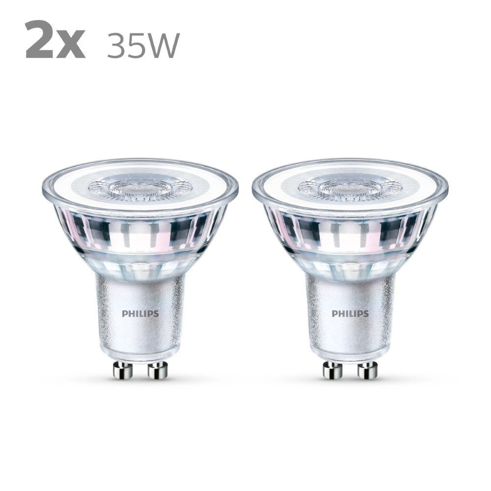 3,5W - GU10 - 2700K - 255 lumen lot de 2 Philips 8718699774295