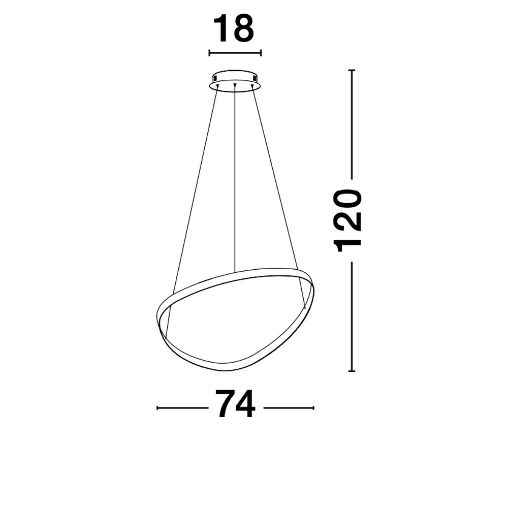 Suspension design Aries blanc Ø 74cm Lyora 5212017419828