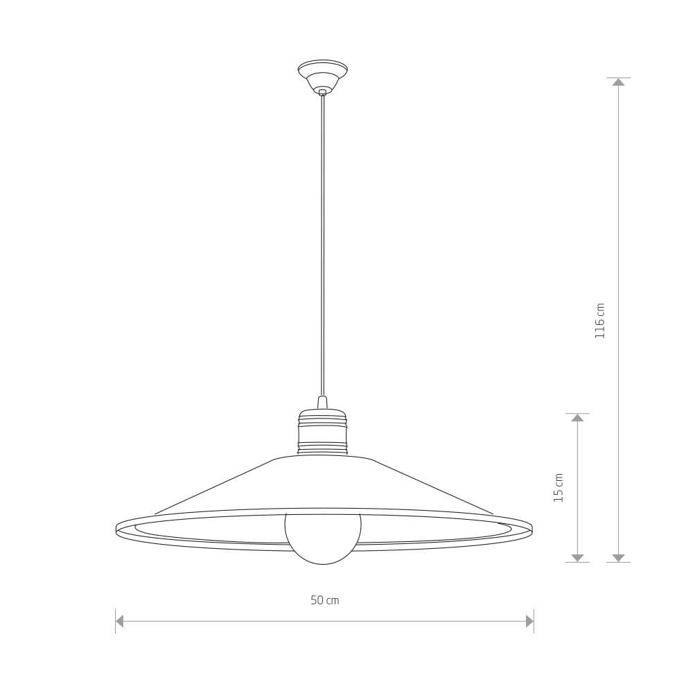 Lampe suspendue noire avec cuivre Garret Lyora 5903139644495
