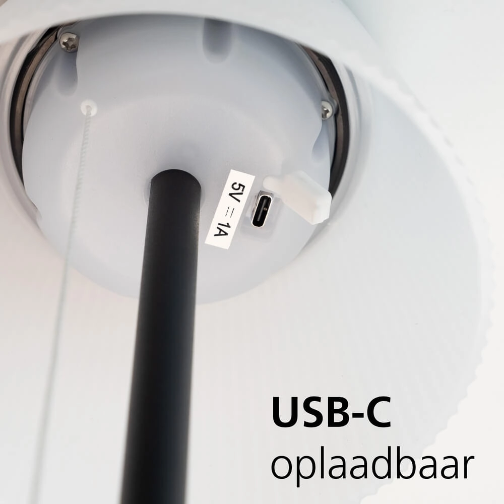 Lampe de table Scordiano Noir et blanc Solaire Eglo 9008606355112