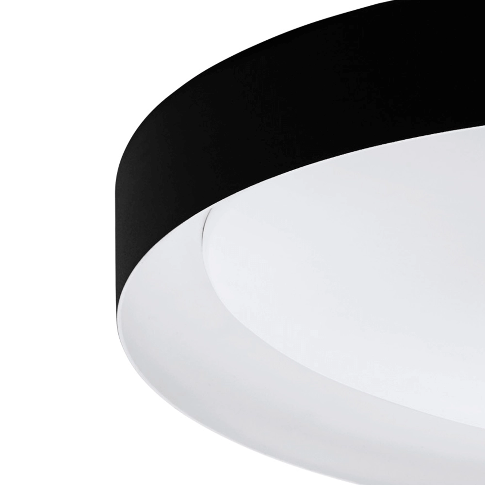 Plafonnier noir Laurito Ø49cm Eglo 9002759997830