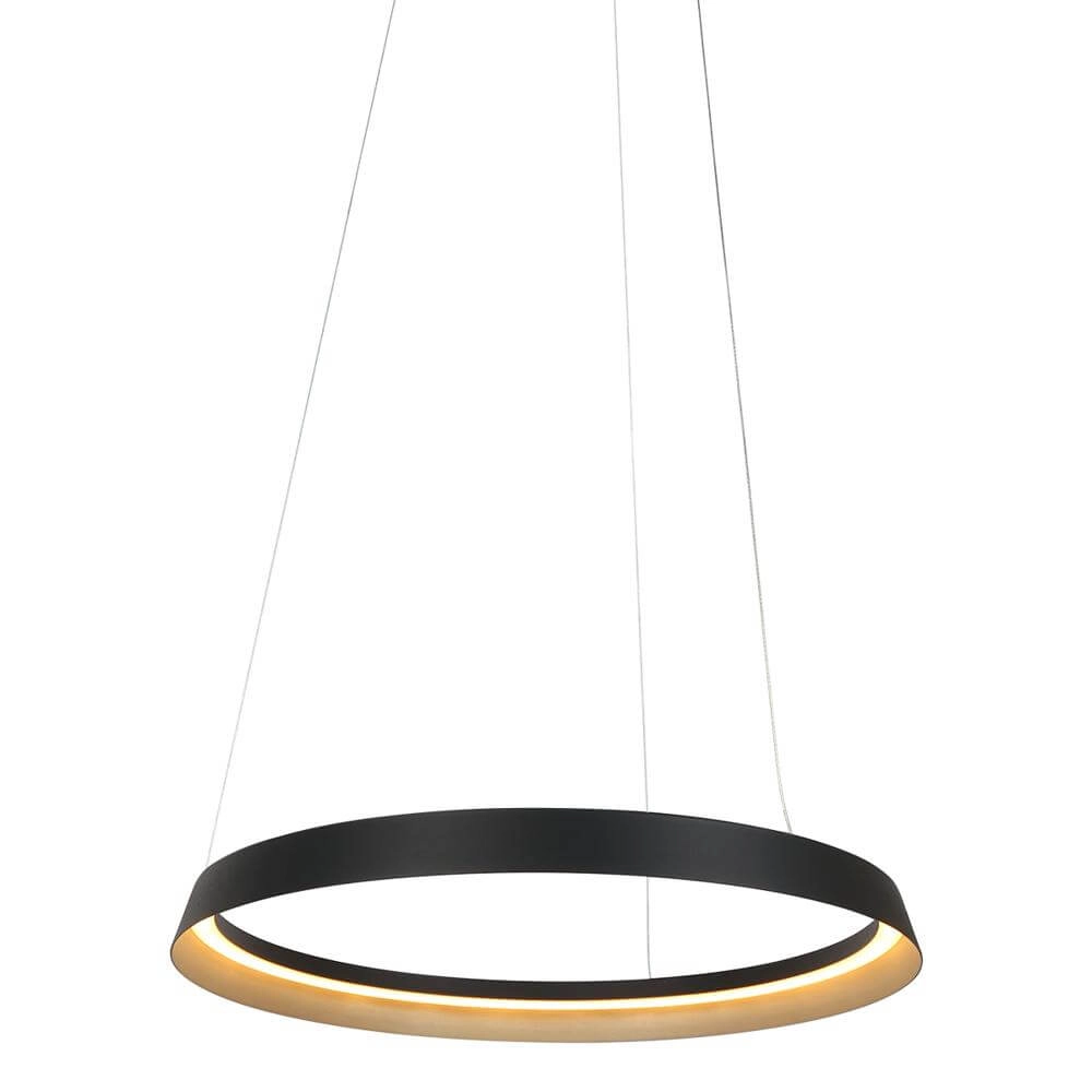 Suspension élégante Ringlux noir Ø 60cm